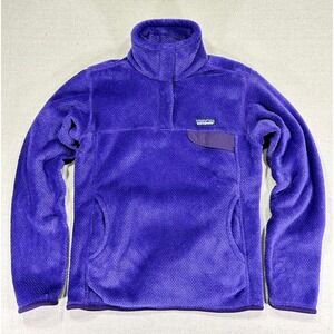 Vintage Patagonia Women‎ Small Purple 1/4 Snap Better Sweater Fleece OutdoorWear
